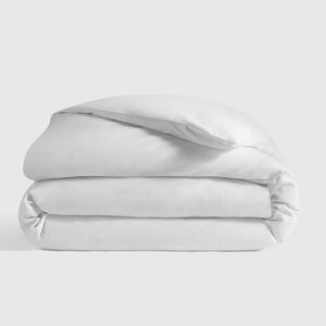 QUINCE Classic Organic Percale Duvet Cover Full/Queen White 5698